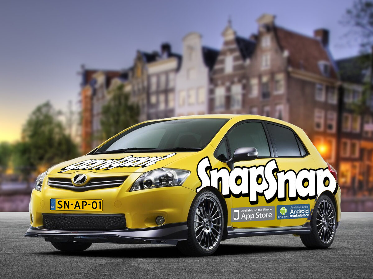 SnapSnap taxi car mockup